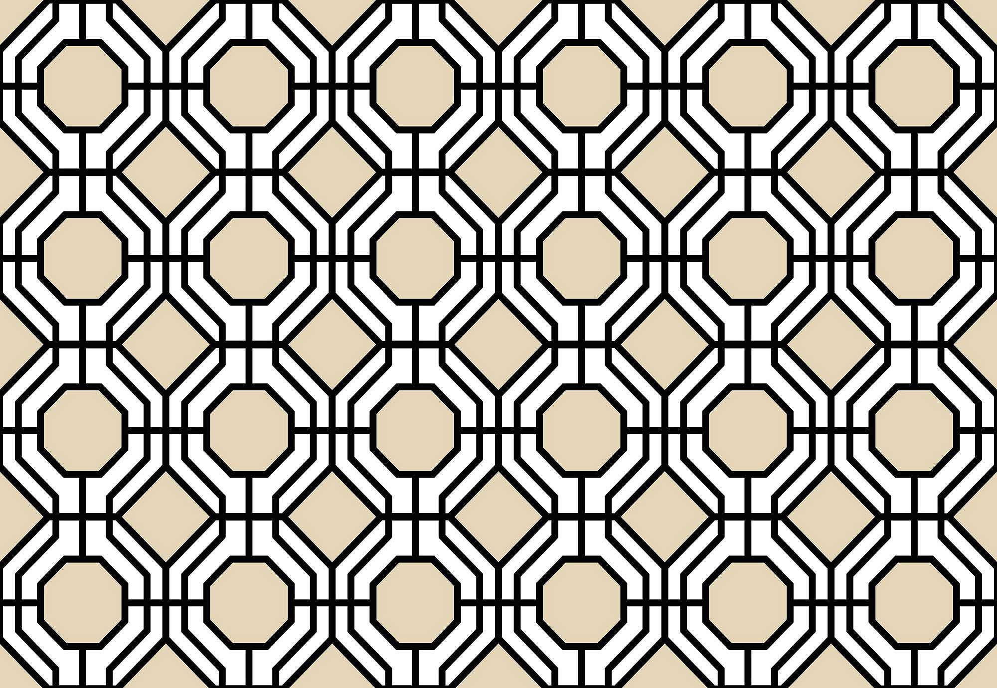 Modern geometrikus mintás fali poszter art deco stílusban 368x254 vlies