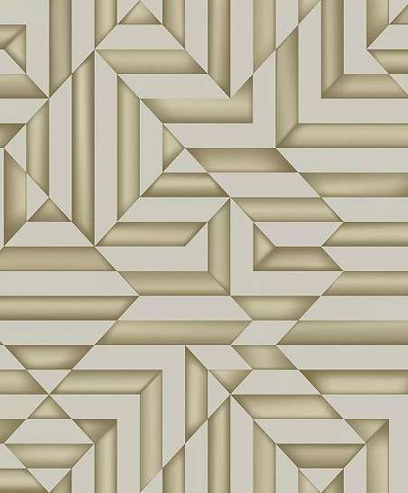 Modern geometrikus mintás metál hatású szürke arany színű vlies tapéta