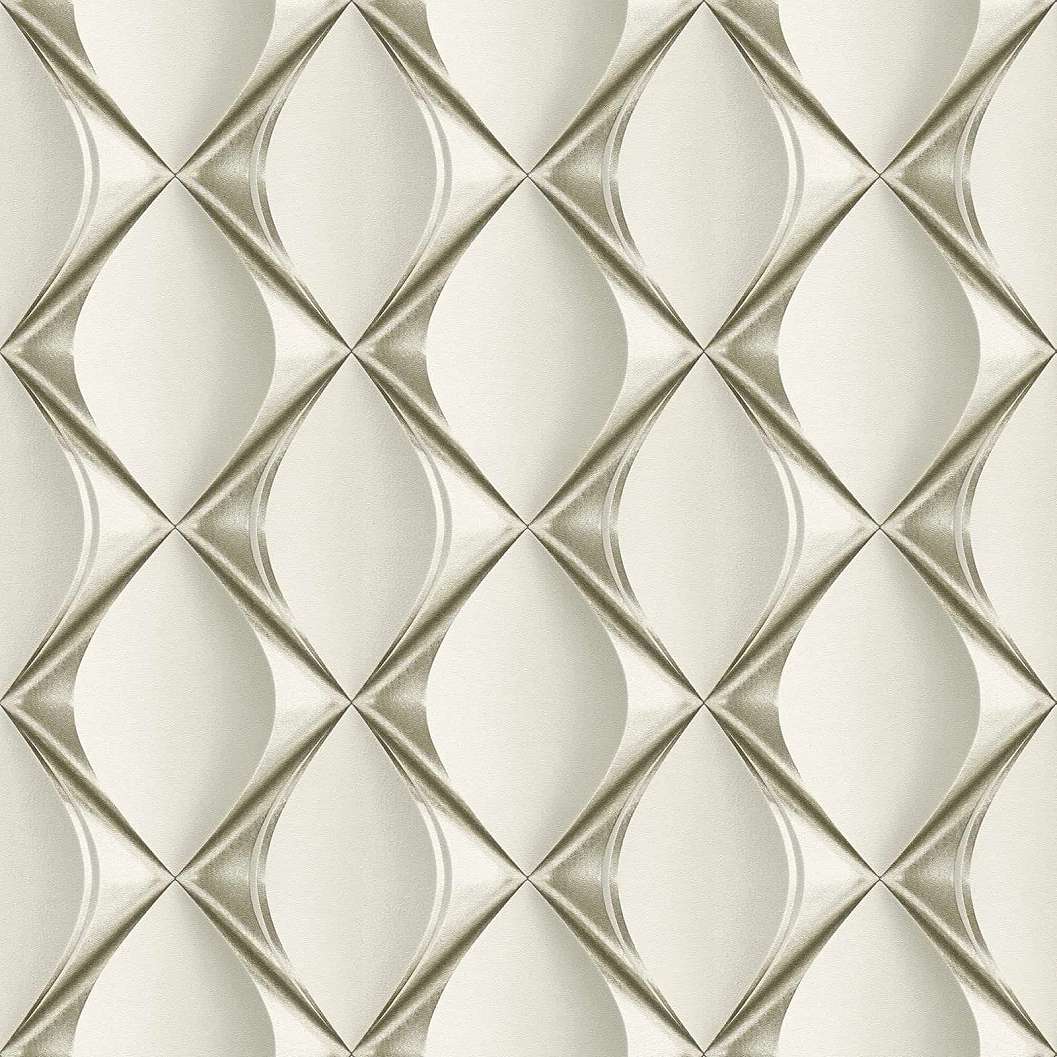 Modern geometrikus mintás szürke fehér design tapéta