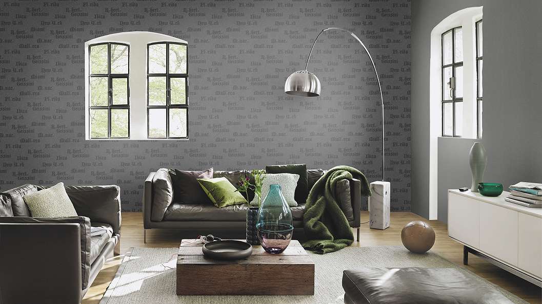 Modern gránit hatsáú fekete színű tapéta