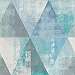 Modern kék háromszög geometrikus mintás tapéta