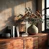 Modern koptatott fa mintás design tapéta fényes arany narancssárga és beige színvilágban