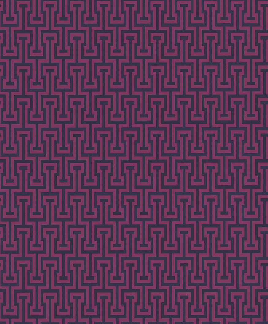 Modern lila geometria mintás Rasch tapéta