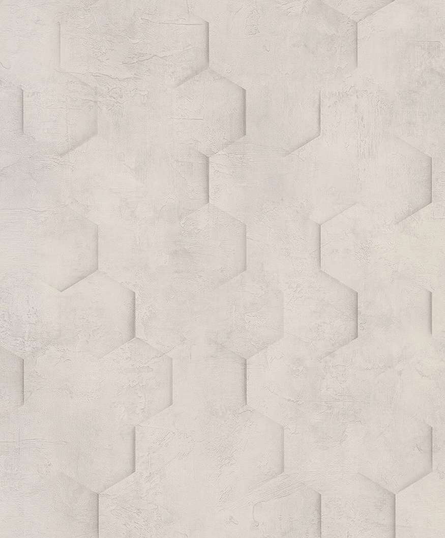 Modern loft stílusú szürkés beige színű geometria mintás design tapéta