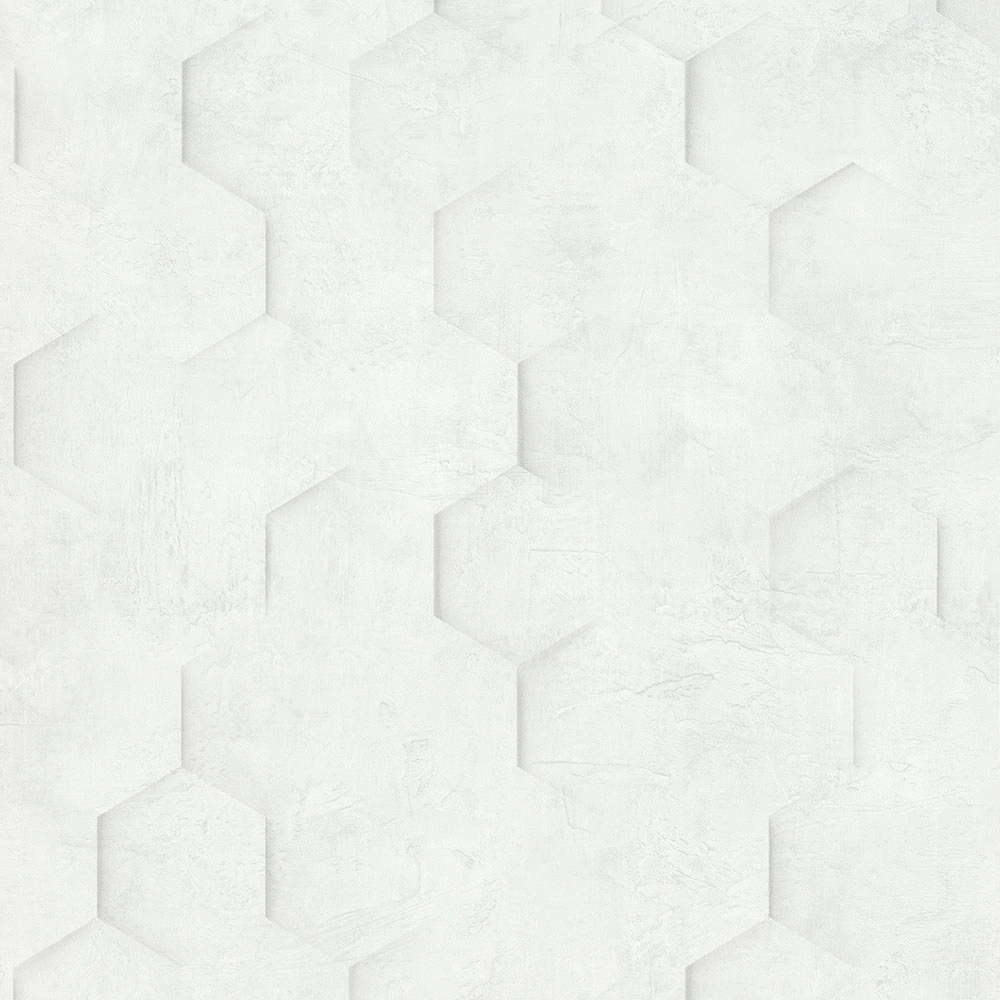 Modern loft stílusú szürkés fehér színű geometria mintás design tapéta