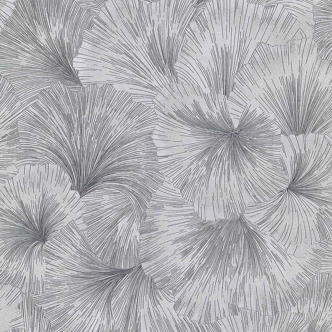 Modern metálos ezüst színű elegáns virág mintás design tapéta