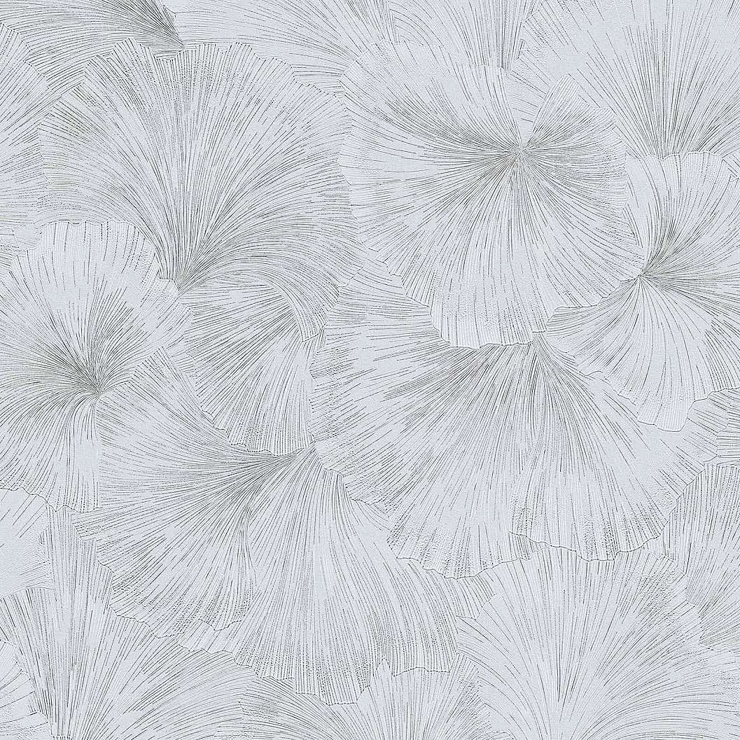 Modern metálos ezüst szürke színű elegáns virág mintás design tapéta