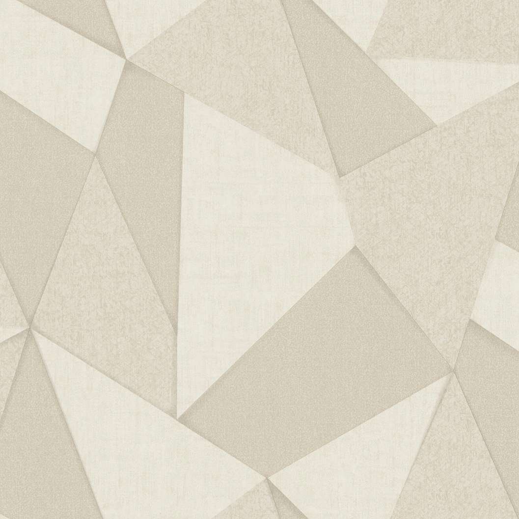 Modern olasz geometria mintás design tapéta csillogó kiemelt mintákkal beige színben