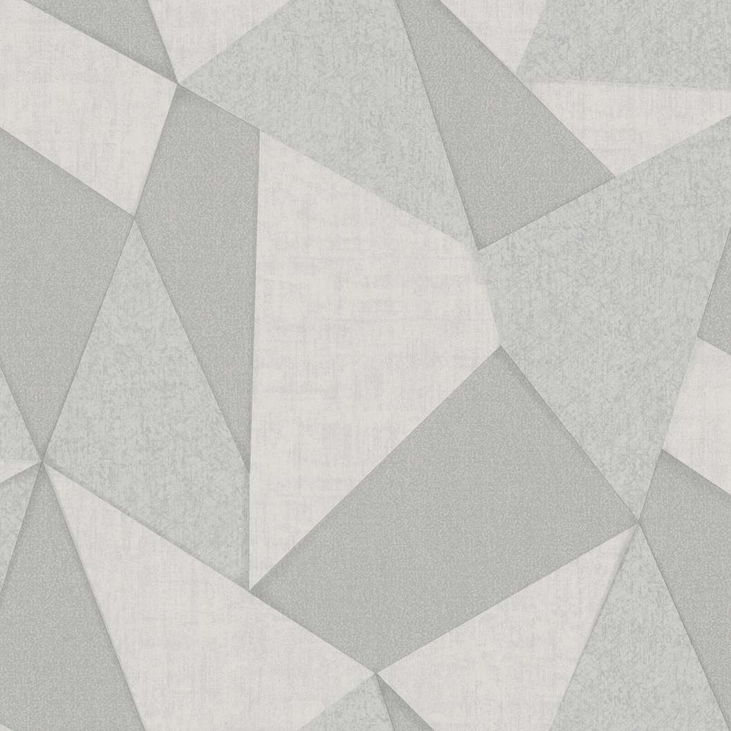 Modern olasz geometria mintás design tapéta csillogó kiemelt mintákkal szürke színben