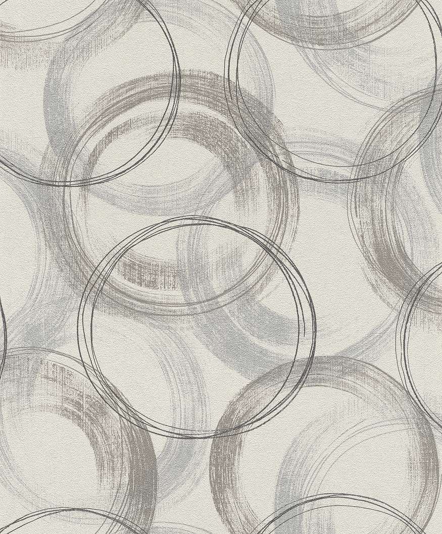 Modern rajzolt körök geometria mintás tapéta