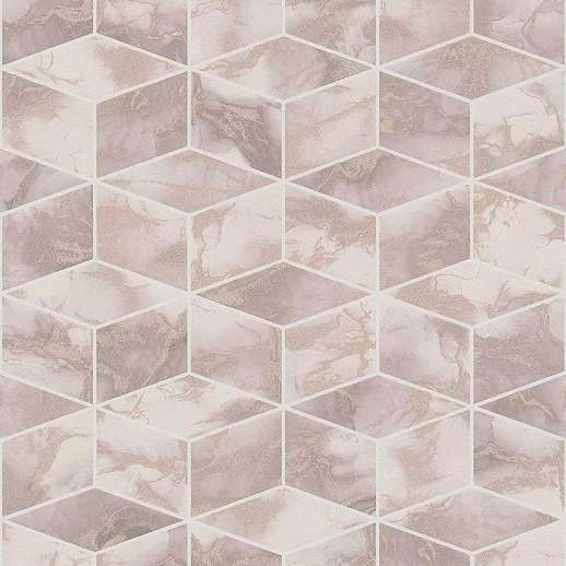 Modern rózsaszín metál hatású geometrikus mintás vlies design tapéta