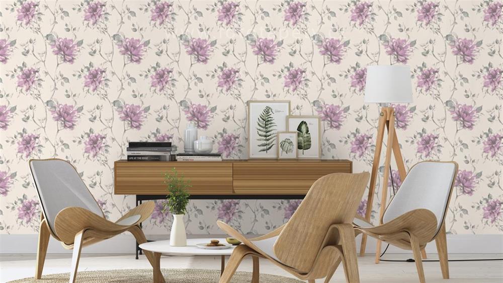 Modern színes virág mintás tapéta