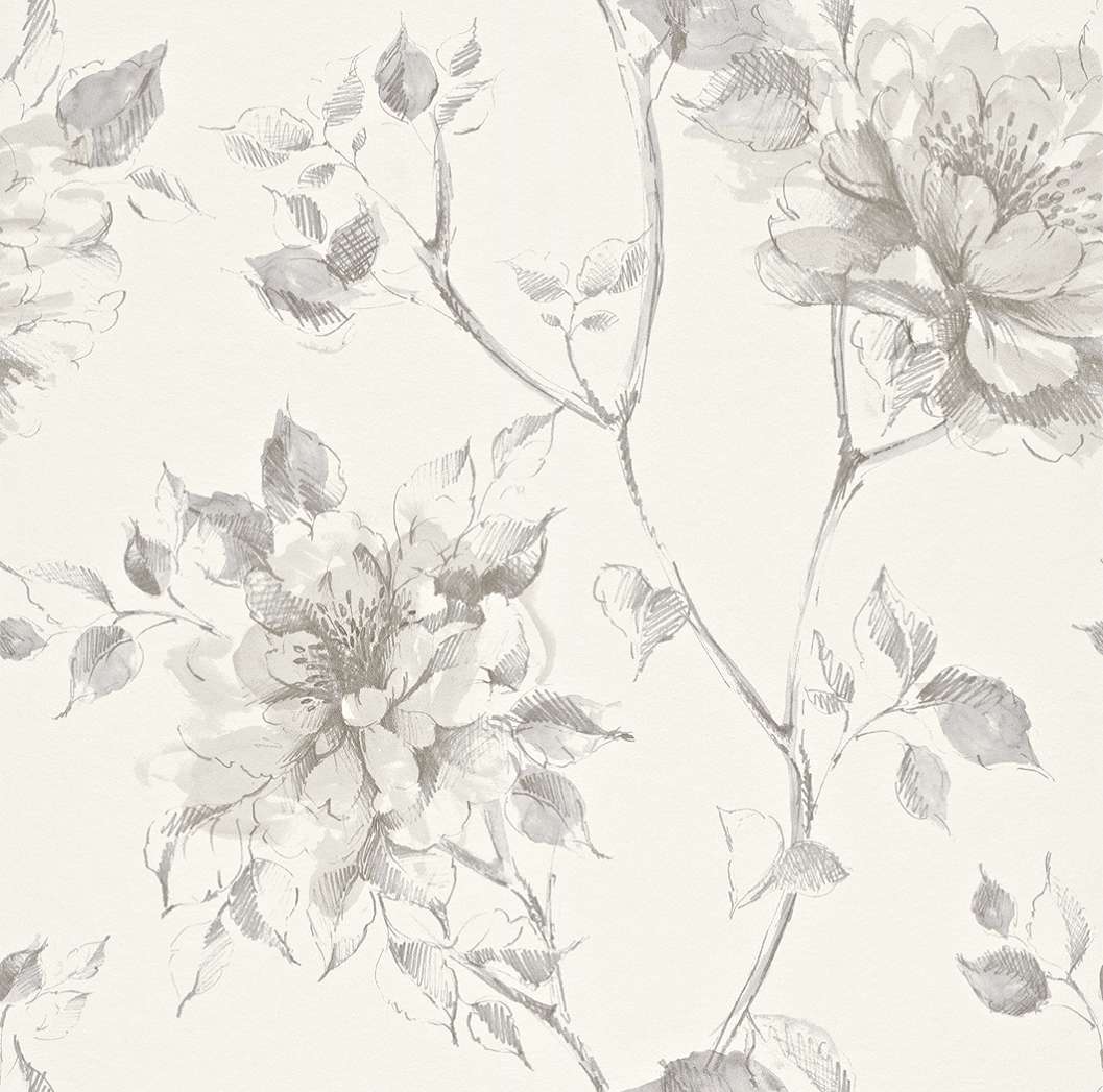 Modern színes virág mintás tapéta.