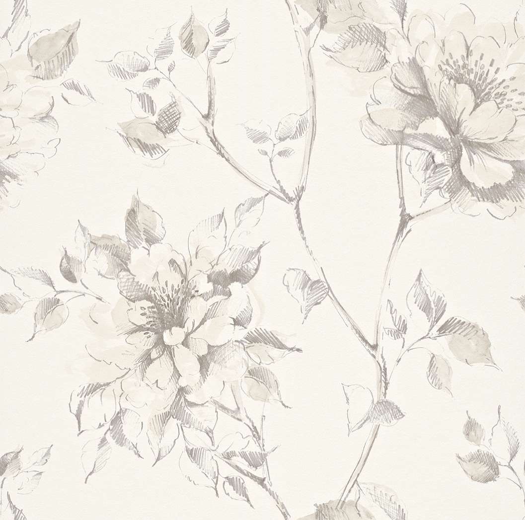 Modern színes virág mintás tapéta.