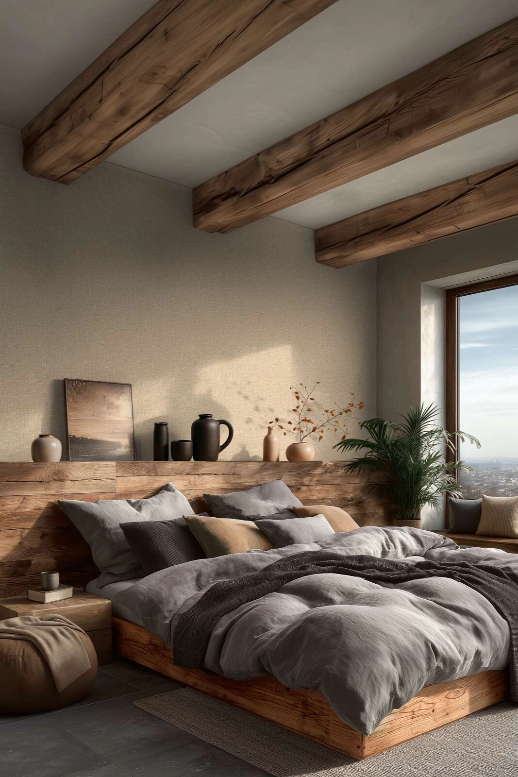 Modern szőtt gyékény mintás design tapéta enyhén fényes világosbarna színvilágban