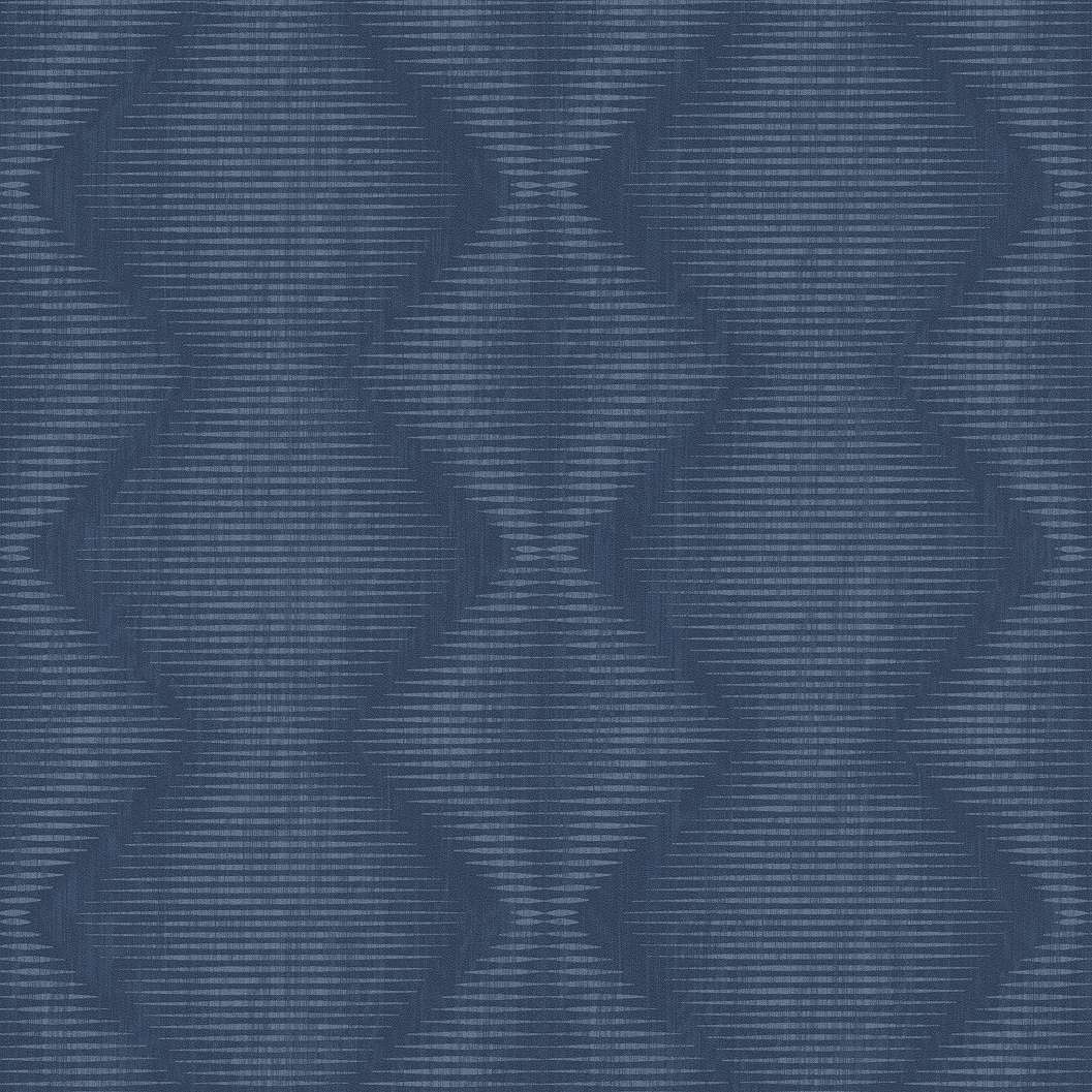 Modern tapéta, kék geometria mintás csíkozott rasch tapéta