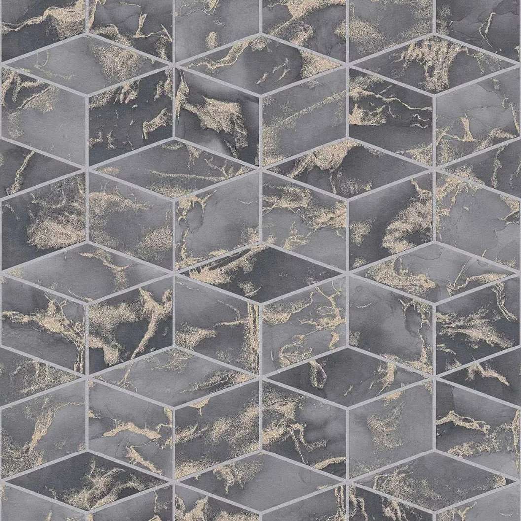 Modern tapéta szürke geometrikus mintával
