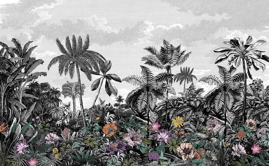 Modern trópusi dzsungel mintás caselio posztertapéta