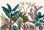 Modern trópusi dzsungel mintás vlies fali poszter 368x254 vlies
