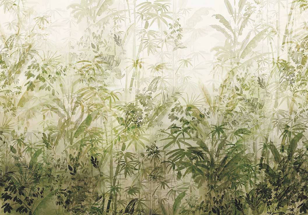 Modern trópusi fali posztertapéta dzsungel botanikus mintával