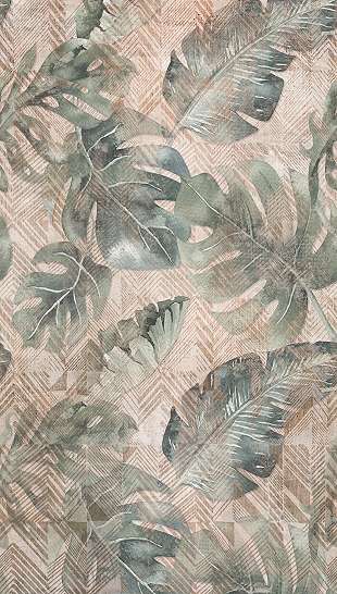 Modern trópusi pálmalevél mintás vlies poszter tapéta