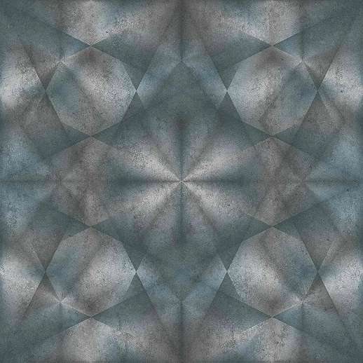 Modern türkiz 3D hatású dekor tapéta geometrikus mintával