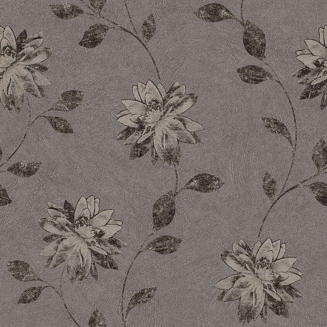 Modern virág mintás szemcsés strukturált tapéta