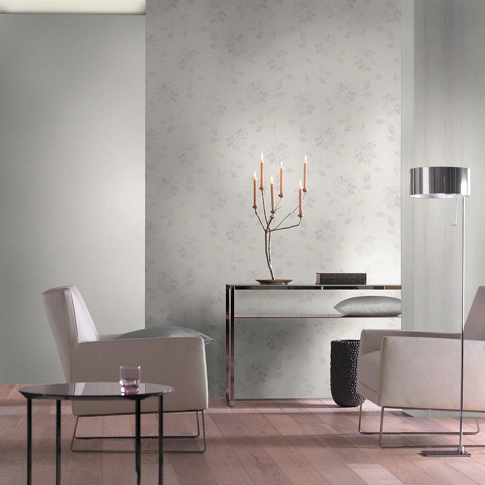 Modern virág mintás szemcsés strukturált tapéta