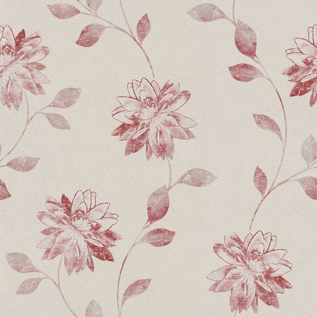 Modern virág mintás szemcsés strukturált tapéta