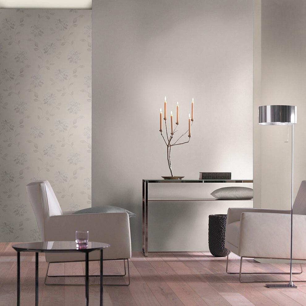 Modern virág mintás szemcsés strukturált tapéta