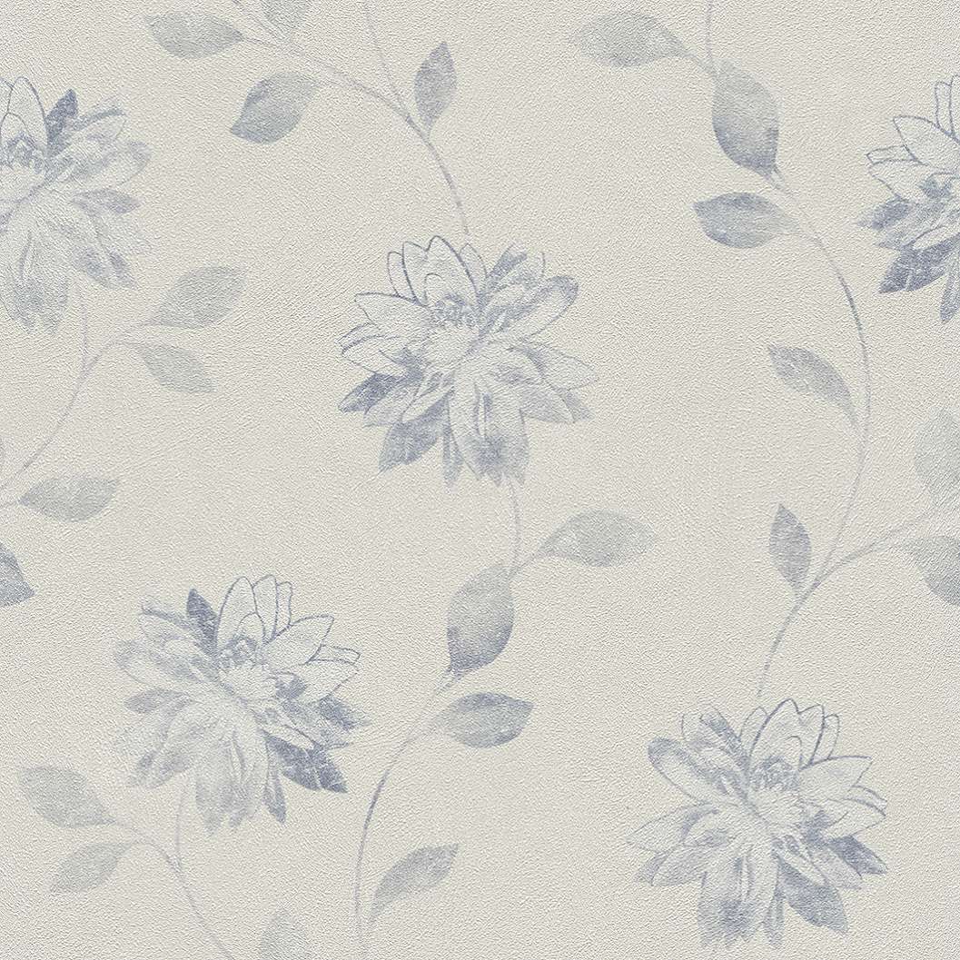 Modern virág mintás szemcsés strukturált tapéta