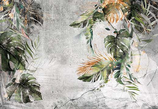 Modern vlies poszter tapéta trópusi leveles mintával 368x254 vlies