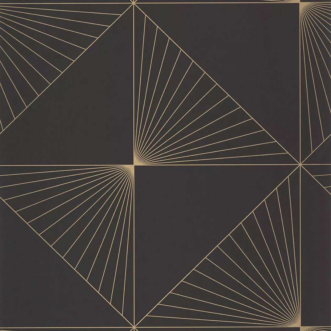 Modern vlies tapéta High-Tech geometrikus mintával fekete színben