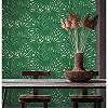 Modern zöld design tapéta trópusi pálmalevél mintával