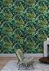 Modern zöld trópusi botanikus pálmalevél mintás design tapéta