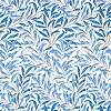 Morris&co angol tapéta kék klasszikus leveles mintával