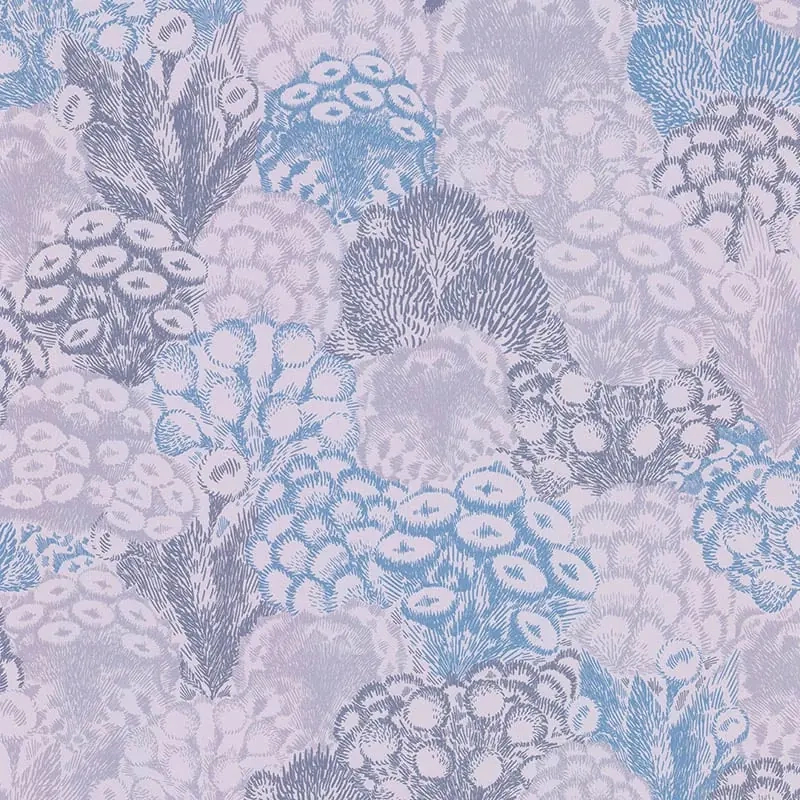 Mosható bohém dekor tapéta szürke korall mintával