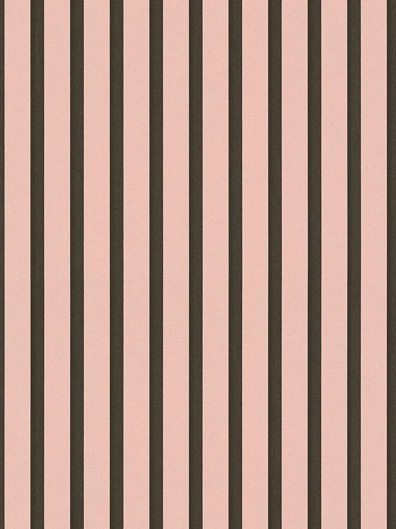 Mosható dekor tapéta csíkos mintával enyhén fényes rózsaszín és fekete színben