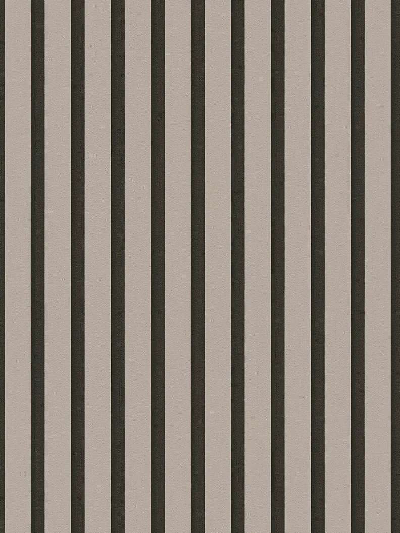 Mosható dekor tapéta csíkos mintával enyhén fényes tópszín és fekete színben