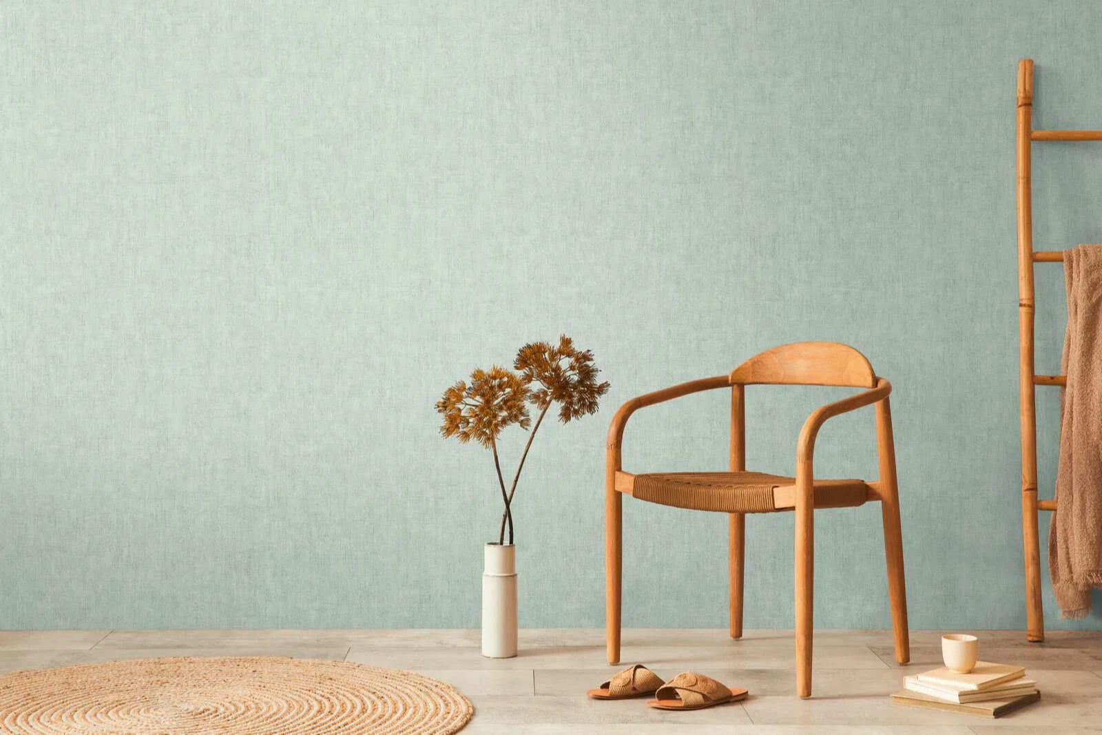 Mosható dekor tapéta egyszínű pasztell zöld