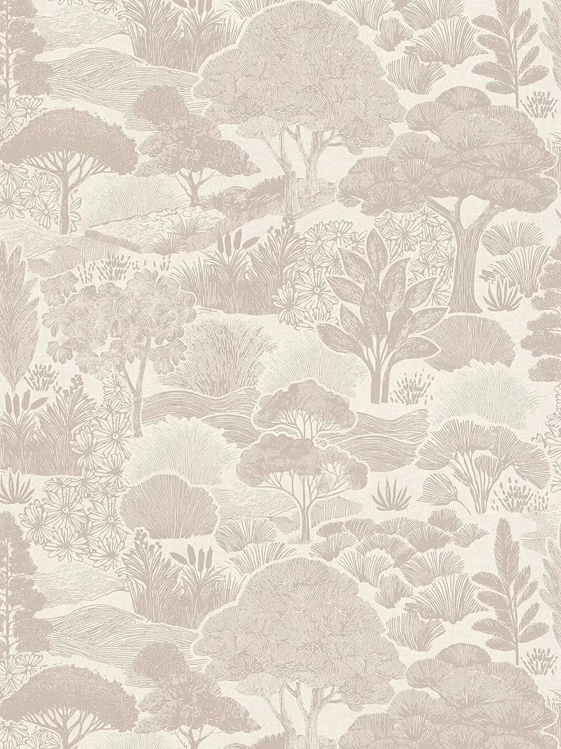 Mosható dekor tapéta fa mintával beige színben