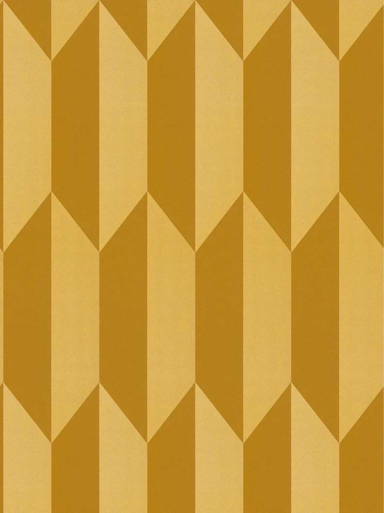 Mosható dekor tapéta geometrikus mintával fényes és matt arany színben