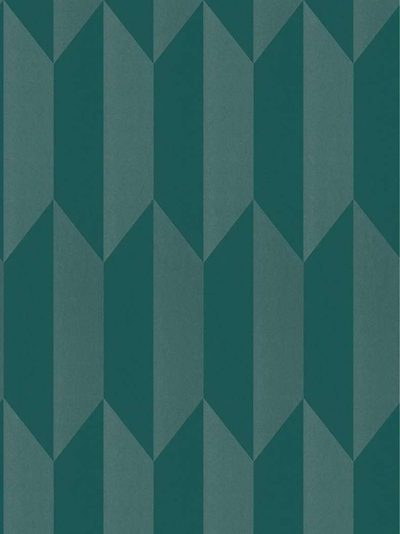 Mosható dekor tapéta geometrikus mintával fényes és matt zöld színben