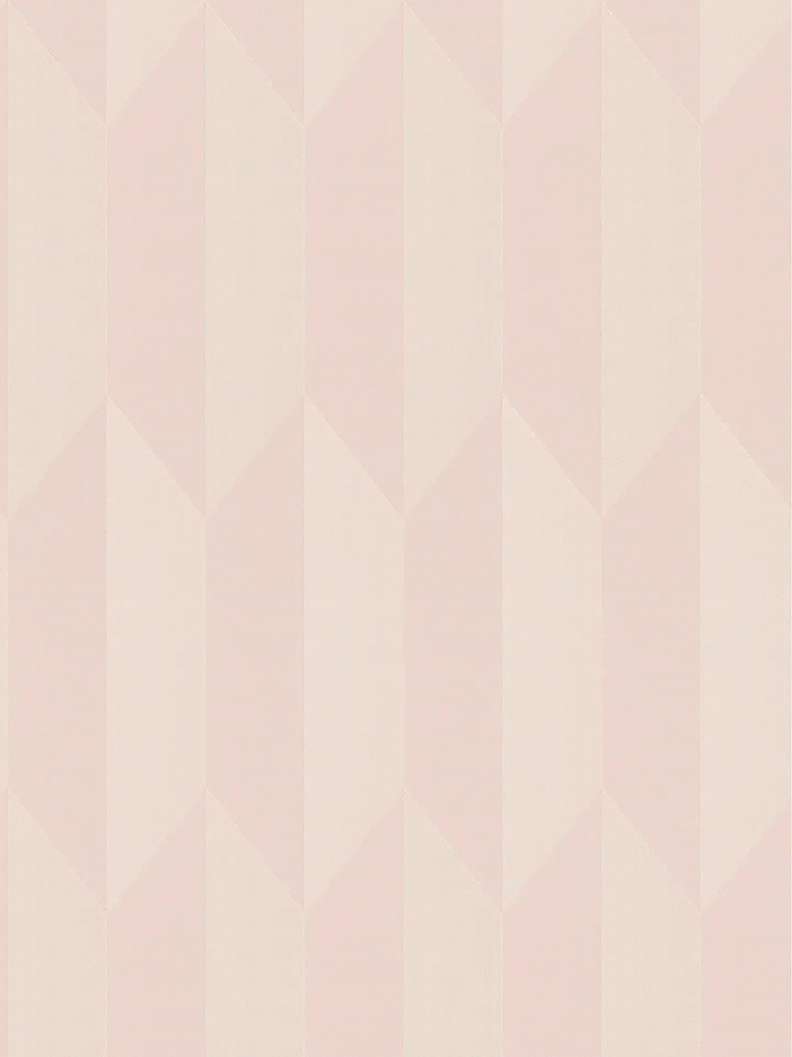 Mosható dekor tapéta geometrikus mintával fényes gyöngyház és rózsaszín színben