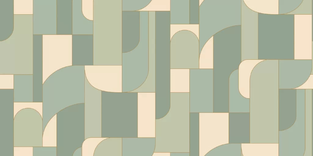 Mosható dekor tapéta geometrikus mintával metálos arany és világoskék színben