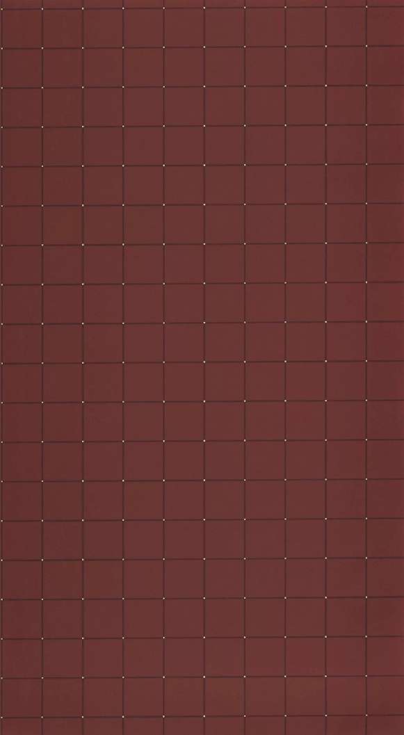 Mosható dekor tapéta geometrikus négyzetháló mintával metálos arany és bordós barna színben