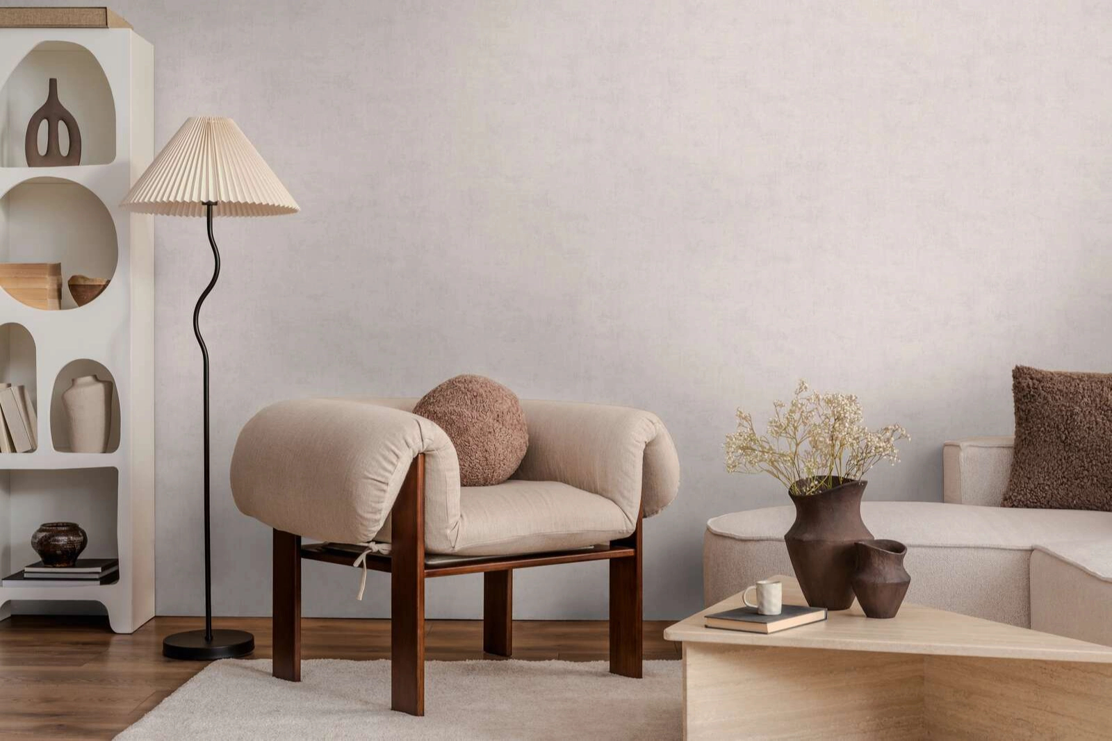 Mosható dekor tapéta koptatott mintával púderrózsaszín színben