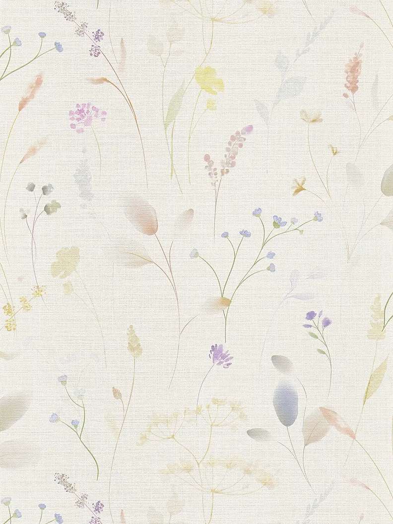 Mosható dekor tapéta mezeivirág mintával sokszínű pasztel színben