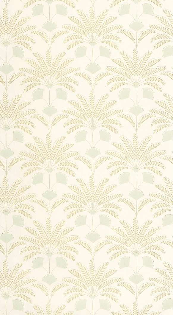 Mosható dekor tapéta pálmafa mintával metálos arany és krém színben