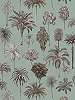 Mosható dekor tapéta pálmafa mintával szürkészöld színben